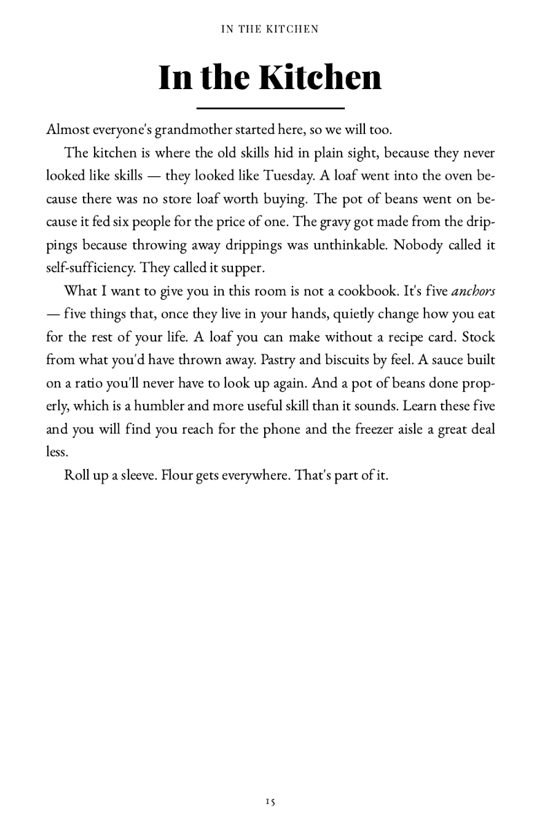 Chapter opener with editorial typography